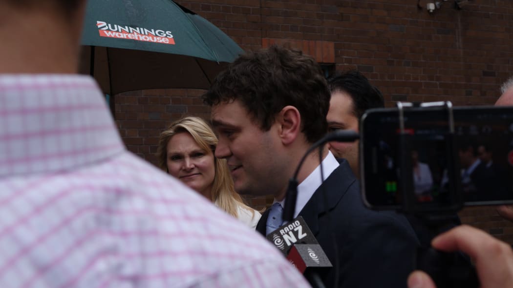 Jordan Williams leaves the High Court in Auckland after the verdict.