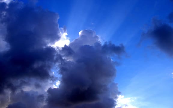 blue sky with clouds