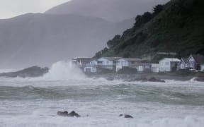 A large swell warning is in place for Wellington's south coast. (Ōwhiro Bay pictured.)