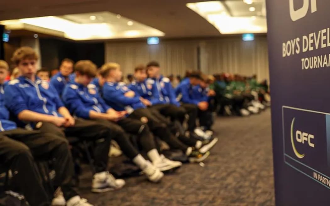 Liechtenstein team at the OFC Office Auckland ahead of the OFC Development Tournament