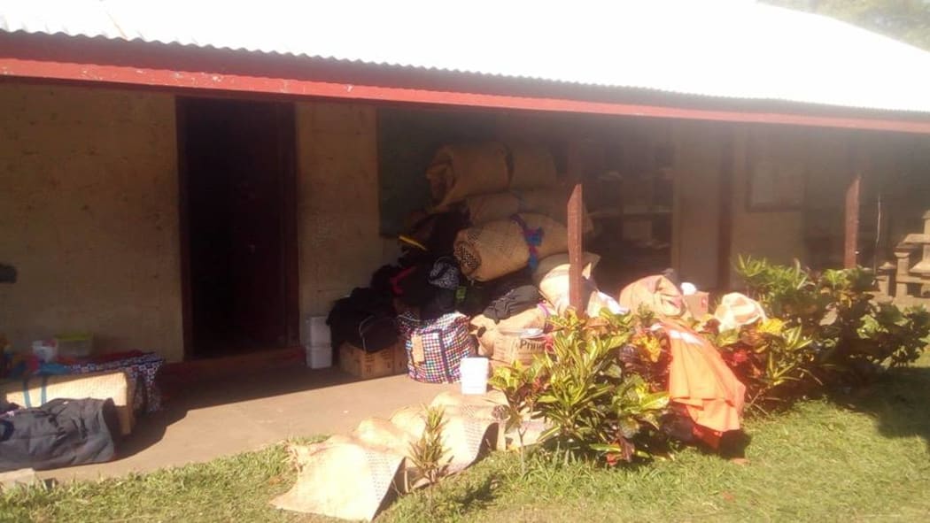Evacuation centre on Ambae - people could only take what they could carry.