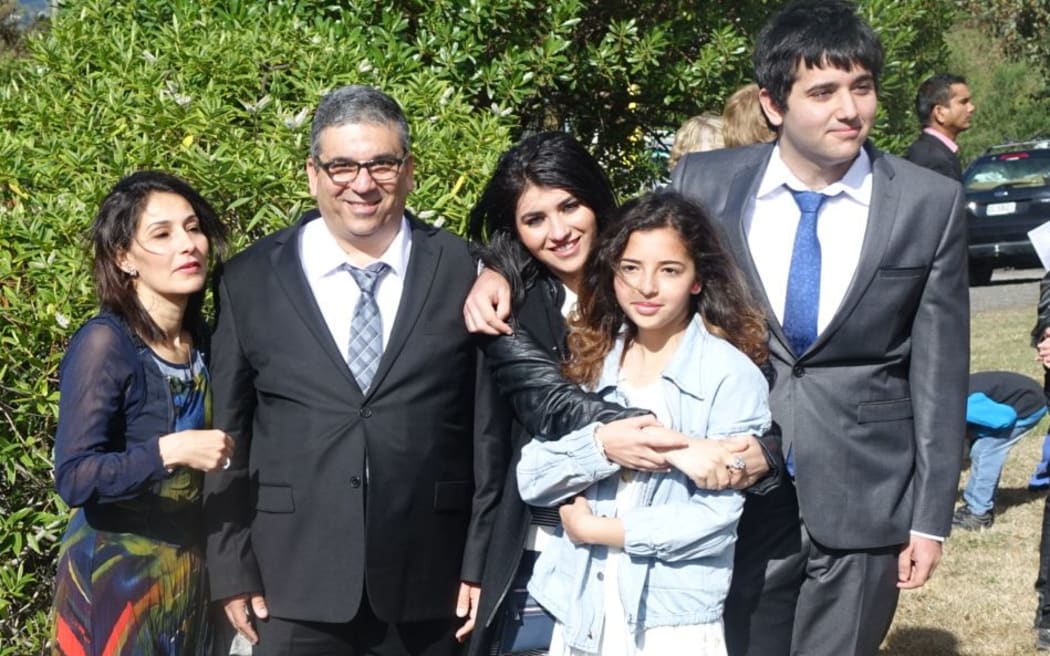 Marwah Al Hasani and her family, who became New Zealand citizens this morning.