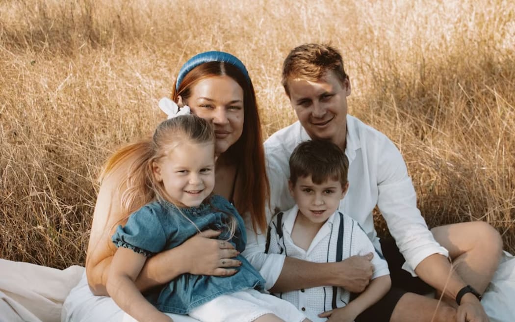 Skye Scott with her husband, Christopher, daughter, Irah, and Nayte. (Supplied: Skye Scott)