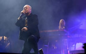 Scottish singer Jim Kerr performs with his band Simple Minds during the 32nd Eurockeennes de Belfort rock music festival in Sermamagny, eastern France, on 2 July, 2022.