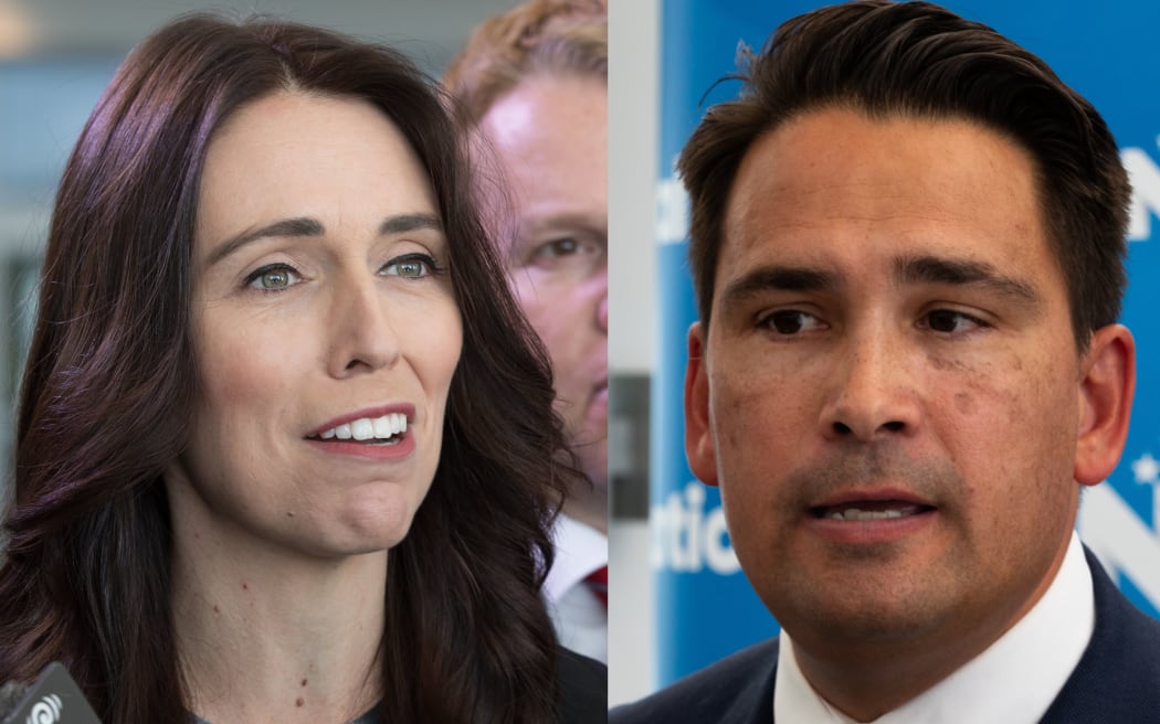 Prime Minister Jacinda Ardern and National leader Simon Bridges