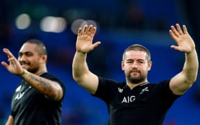 New Zealand's Dane Coles acknowledges the supporters after the match