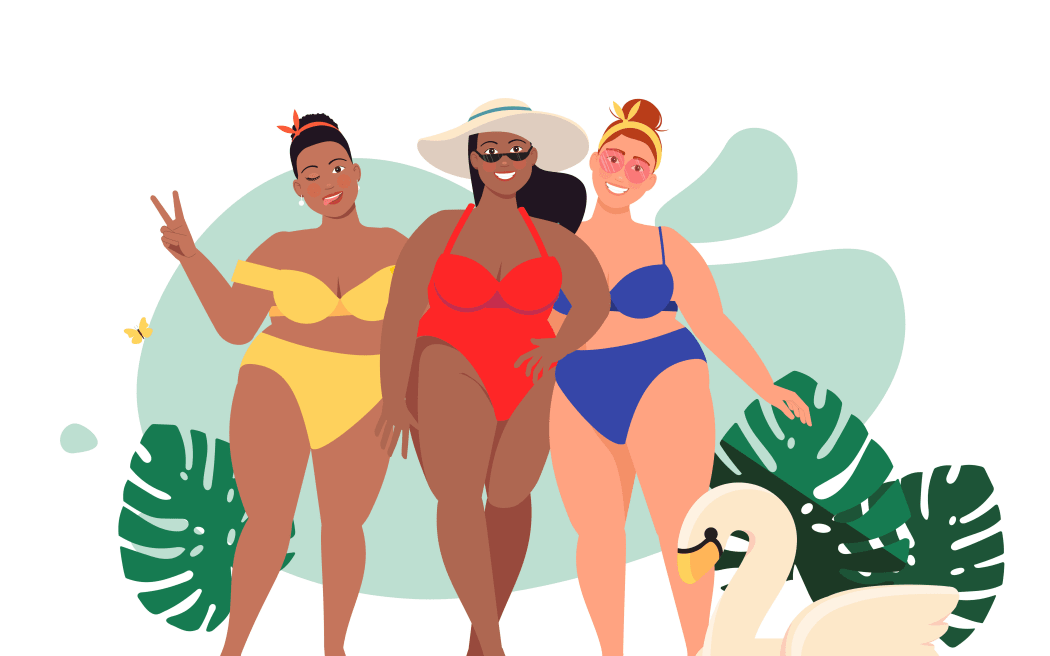 Vector flat illustration drawn by shapes.