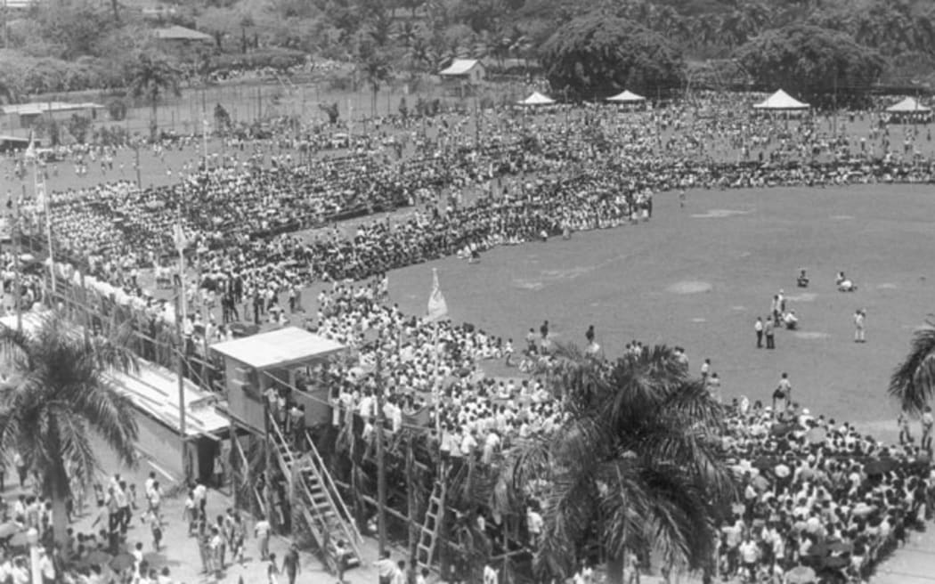 Albert Park, Suva, 10 October 1970