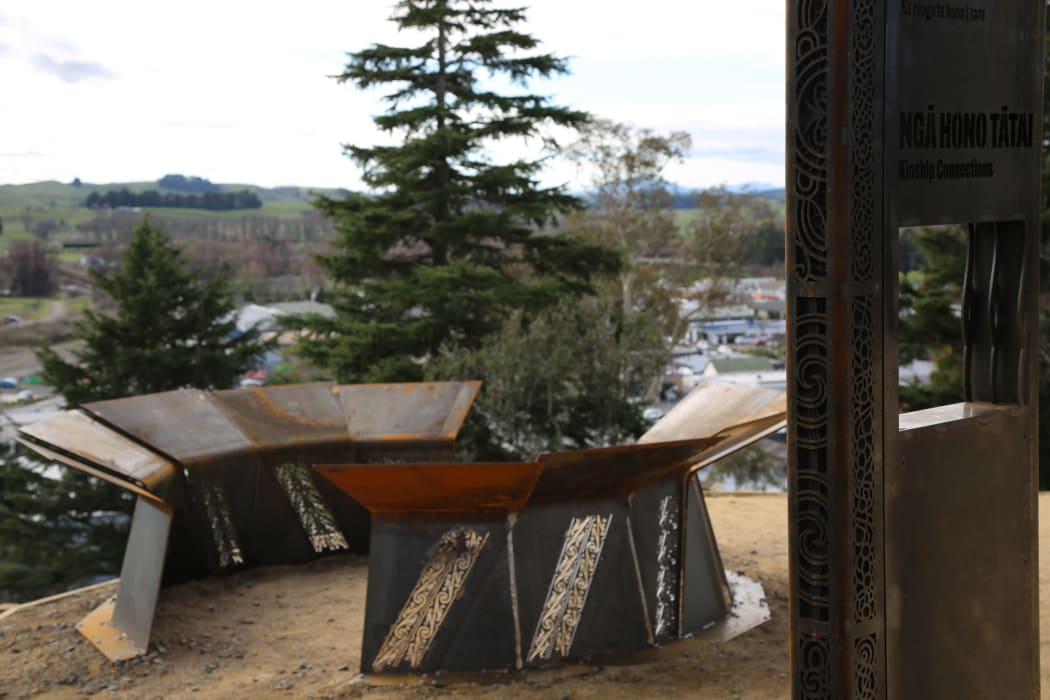 One of the displays has been placed at the top of the key site in Ngā Ara Tipuna, Pukekaihau Pa, in the town of Waipukurau.