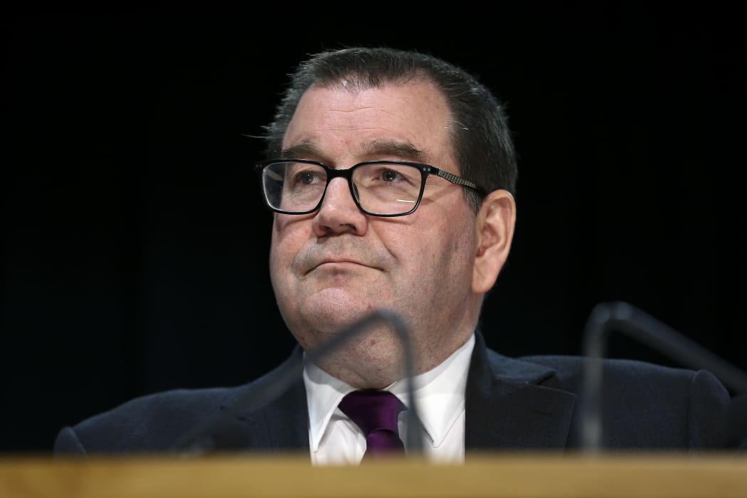 Finance Minister Grant Robertson speaks to media during a press conference on Covid-19 at Parliament on May 22, 2020 in Wellington, New Zealand.