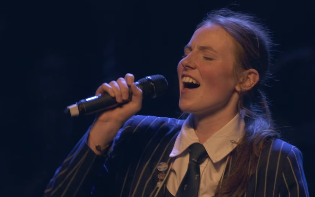 St Andrew's College pupil Grace Burnett, backed up by a school choir, have turned heads with their rendition of Stairway to Heaven.