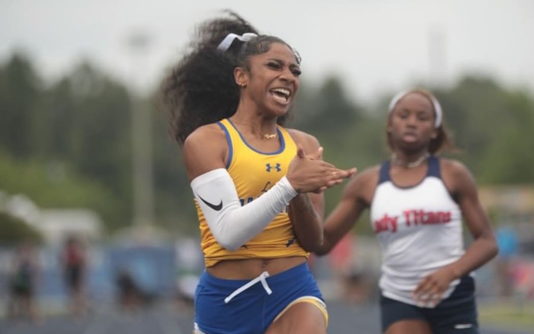 Laiana McClinton won both the 100m and 200m titles at the Florida State High School Athletics competition.