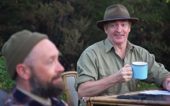 Rhys Darby (r) in his new lockdown series The Alone Rangers.