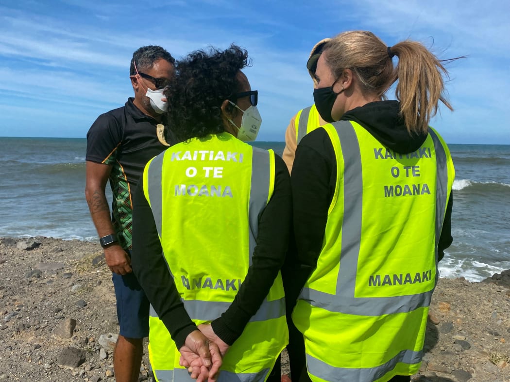 Kaitiaki including Lisa Ison (right) are patrolling with backing from Te Kāhui o Taranaki.