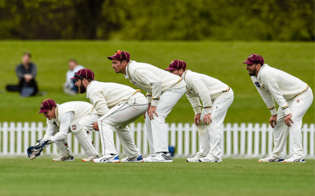 Kane Williamson in the slip cordon for Northern Districts in a Plunket Shield match in 2019.