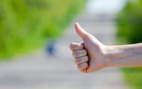 A close-up of a hitchhiker's thumb (file photo)