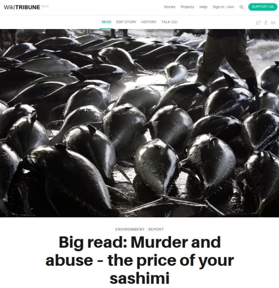 WikiTribune's investigative fishing feature story by New Zealand journalist Michael Field.