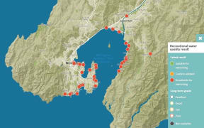 Wellington Harbour is off limits for swimmers with strong southerlies, rain and rough seas forecast to ease heading into Wednesday.