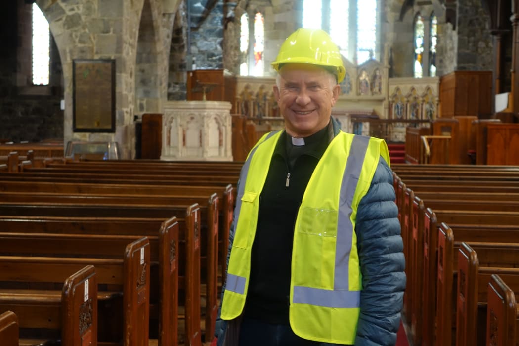 The Dean of the Taranaki Cathedral, Peter Beck, is overseeing the $15 million earthquake strengthening and enhancement project.