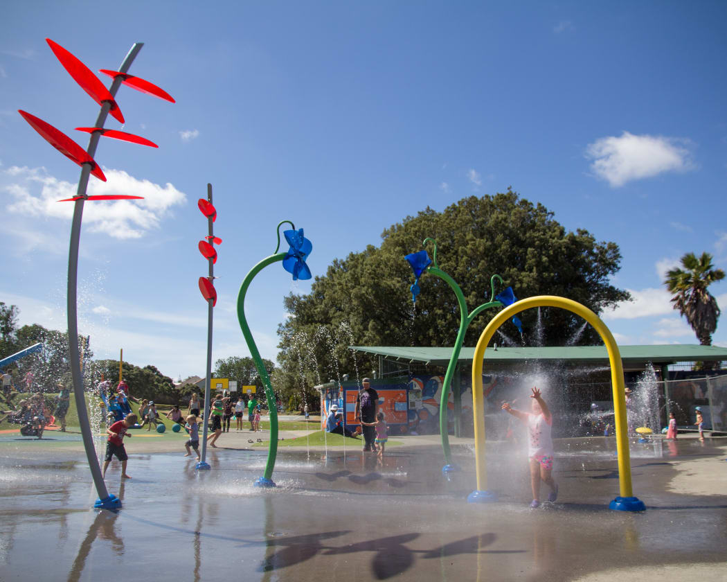 Children playing at Potters Park in Auckland.