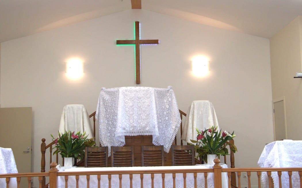 Interior of the Cook Islands Christian Church, Porirua