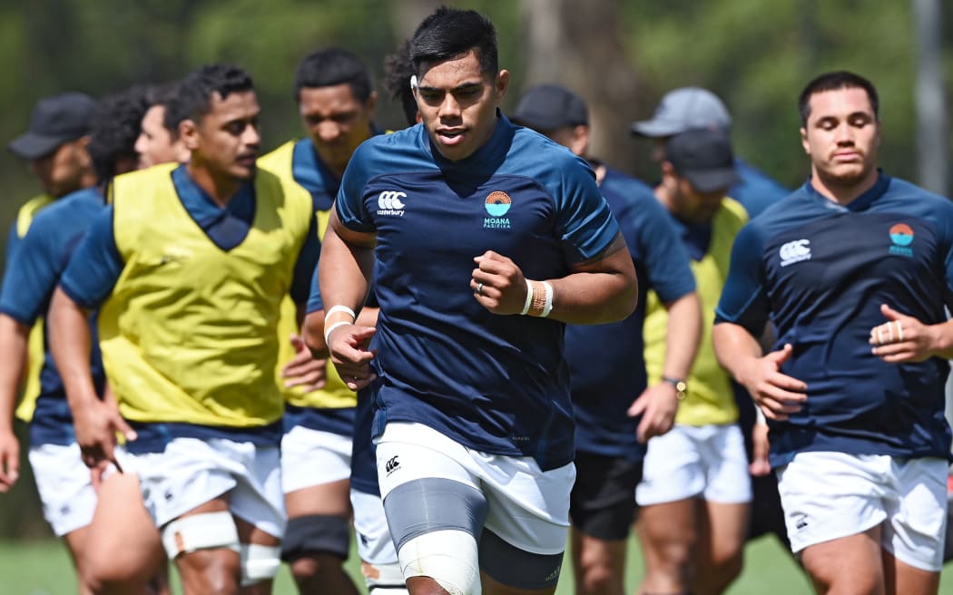 Michael Alaalatoa, Moana Pasifika training session ahead of their match against the Maori All Blacks. Manukau Rovers Rugby Club, Auckland, New Zealand. 1 December 2020. Â© Image by Andrew Cornaga / www.photosport.nz