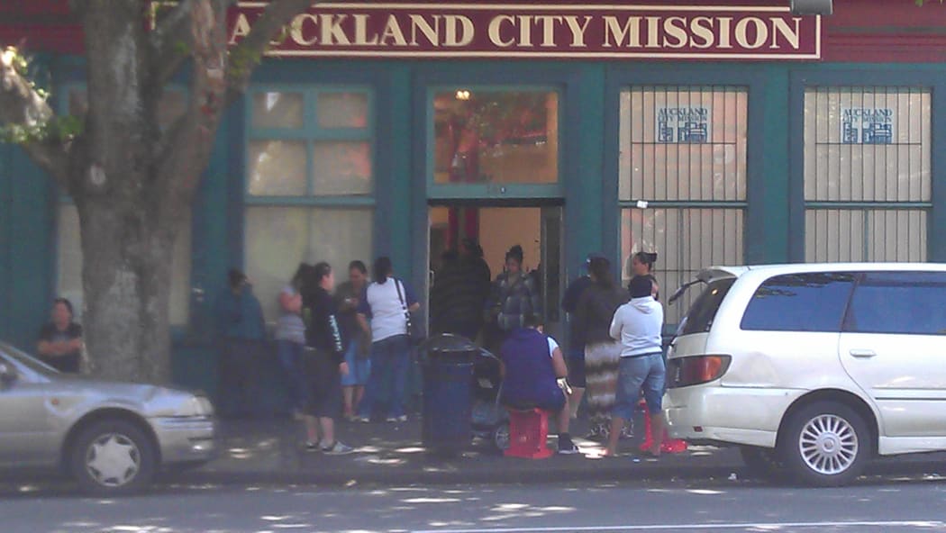 The scene at Auckland City Mission.