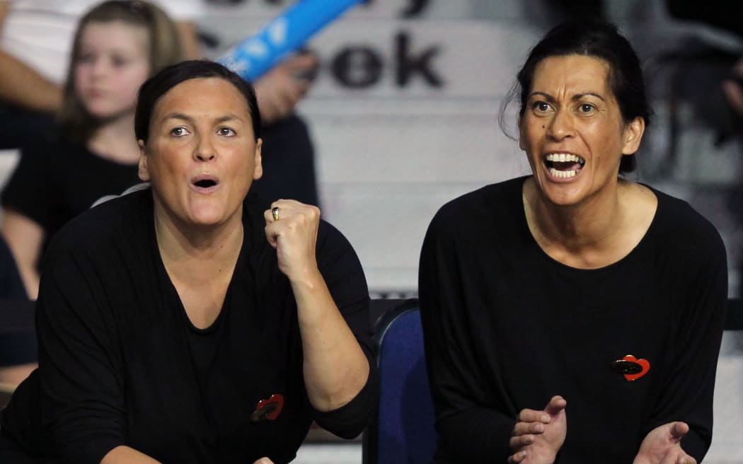 Netball coaches Margaret Foster and Noeline Taurua.