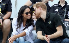 Prince Harry and Meghan attend a Wheelchair Tennis match during the Invictus Games 2017 on September 25, 2017 in Toronto, Canada.