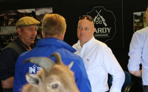Chris Luxon at the Sika Show, a hunting and fishing convention in Hamilton