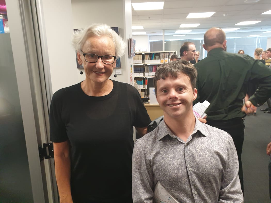 IHC advocacy director Trish Grant and Kiwisaver lobbyist Tim Fairhall.