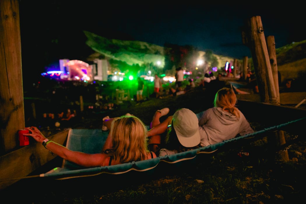 Revellers prepare to welcome New Year's Eve on 30 December at Rhythm & Vines 2014.