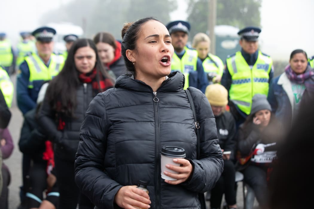 SOUL co-founder Pania Newton at Ihumātao on 24 July, 2019.