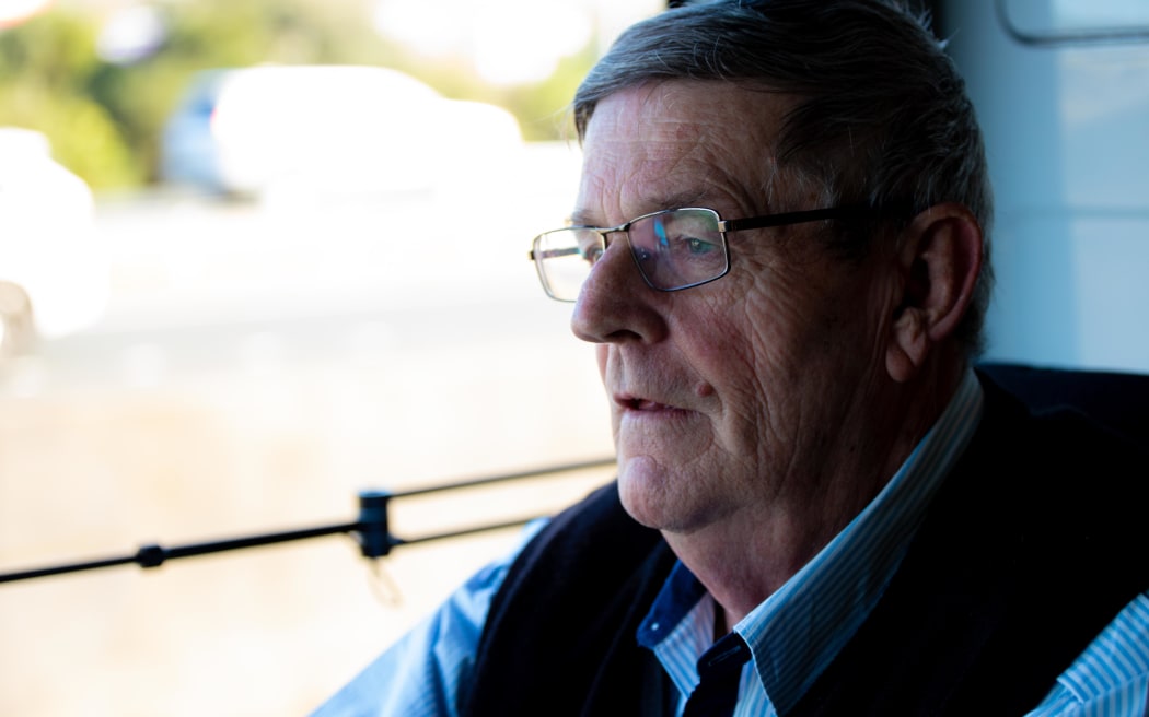 Bus driver John Harvey, who has 38 years of experience, trains new recruits on 14 June, 2023.