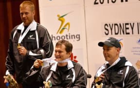 Phillip Skinner, Jason Eales, Michael Johnson win gold in the R5 at the IPC Shooting World Cup, 2015.