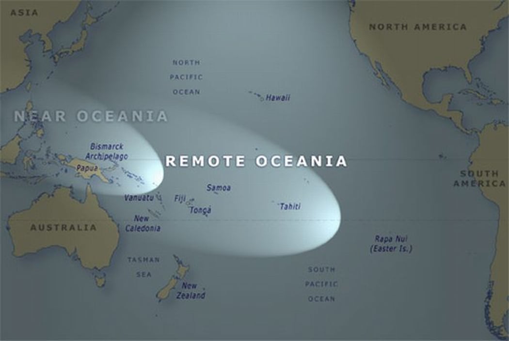 This map shows the areas known as Near and Remote Oceania.