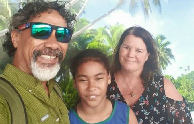 Tui, Coco and Jane Va'afusuaga in Samoa.