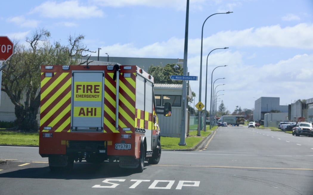 Emergency services at Auckland International Airport.