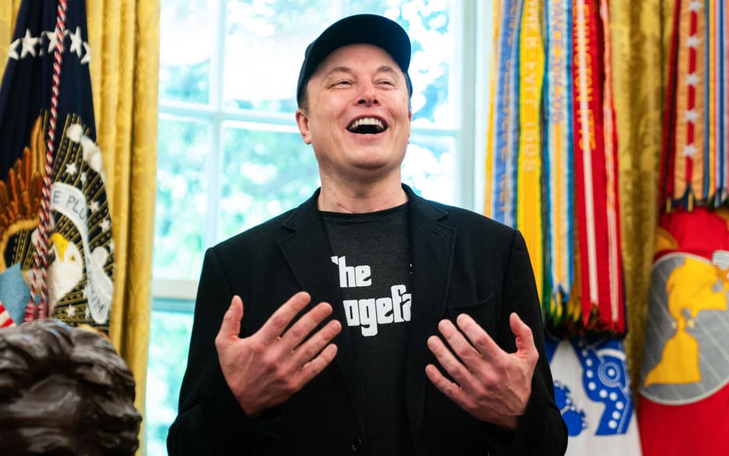 Elon Musk speaks during a news conference with US President Donald Trump in the Oval Office of the White House in Washington, DC, on 30 May 2025.