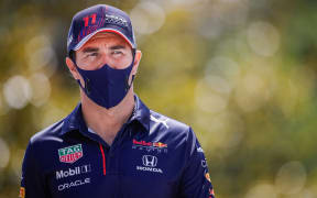PEREZ Sergio (mex), Red Bull Racing Honda RB16B, portrait during the Formula 1 Azerbaijan Grand Prix 2021 from June 04 to 06, 2021 on the Baku City Circuit, in Baku, Azerbaijan