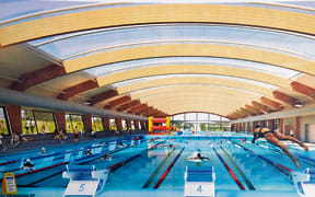 An original concept image of the 50-metre pool as part of the Olympic Pool Complex redevelopment project. Gisborne district councillors voted for “a change in scope and a new approach” to the complex after re-evaluating the design and costs.