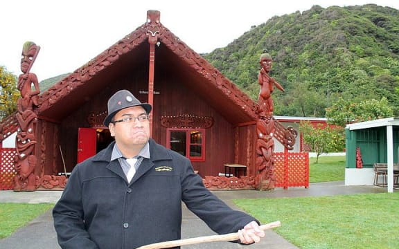 Jesse Huriwai at Hongoeka Marae, Plimmerton, Wellington.