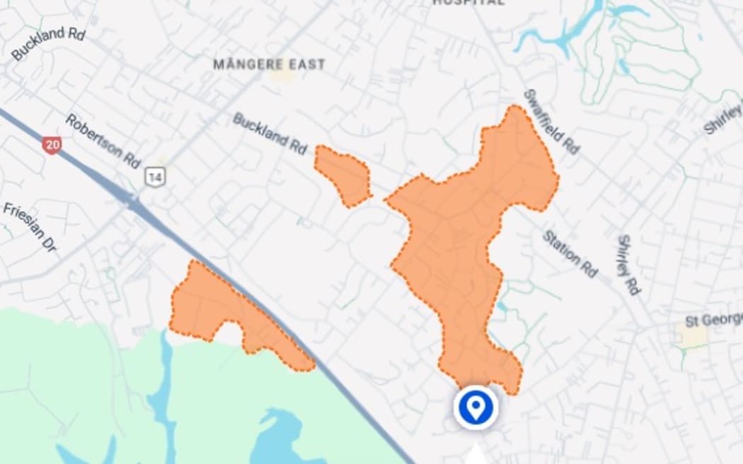 Parts of Mangere have been without power for several hours this morning due to weather damage.