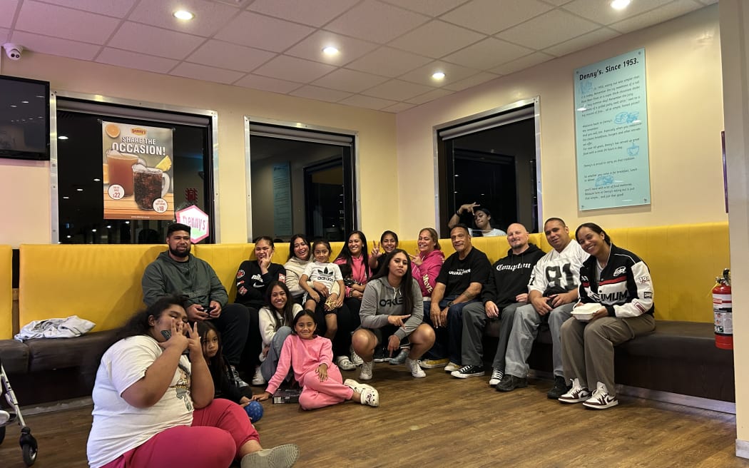 Natasha Papu's family at Denny's