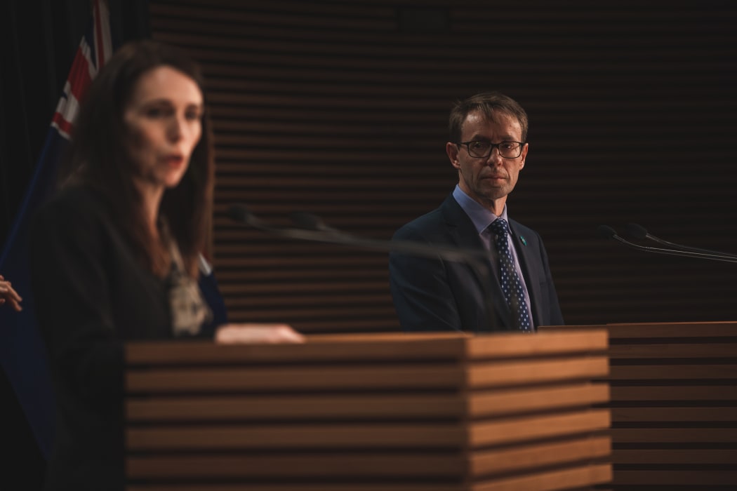Prime Minister Jacinda Ardern and Director General of Health Ashley Bloomfield giving an update on the Covid-19 situation in New Zealand on 13 August, 2020.