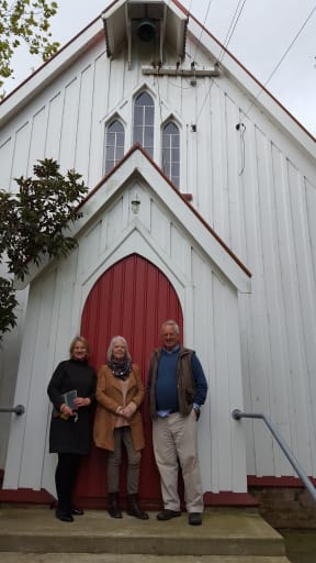 Anglican church Turakina :Sue Cornish, Vivian Chapman, John Vickers