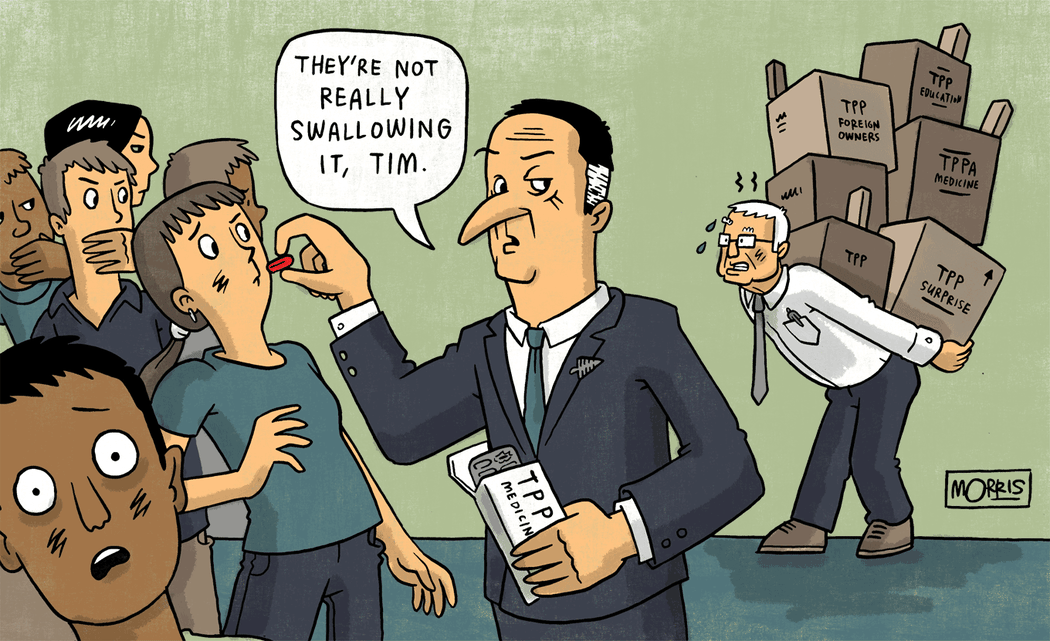 Toby Morris tackles this week's revelations on the TPP.
