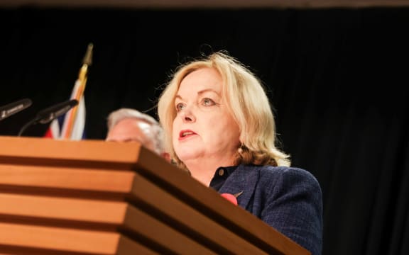 Public Services Minister Judith Collins speaks after a damning report into police conduct.
