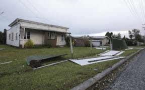 Broken fence on Brougham St in Westport