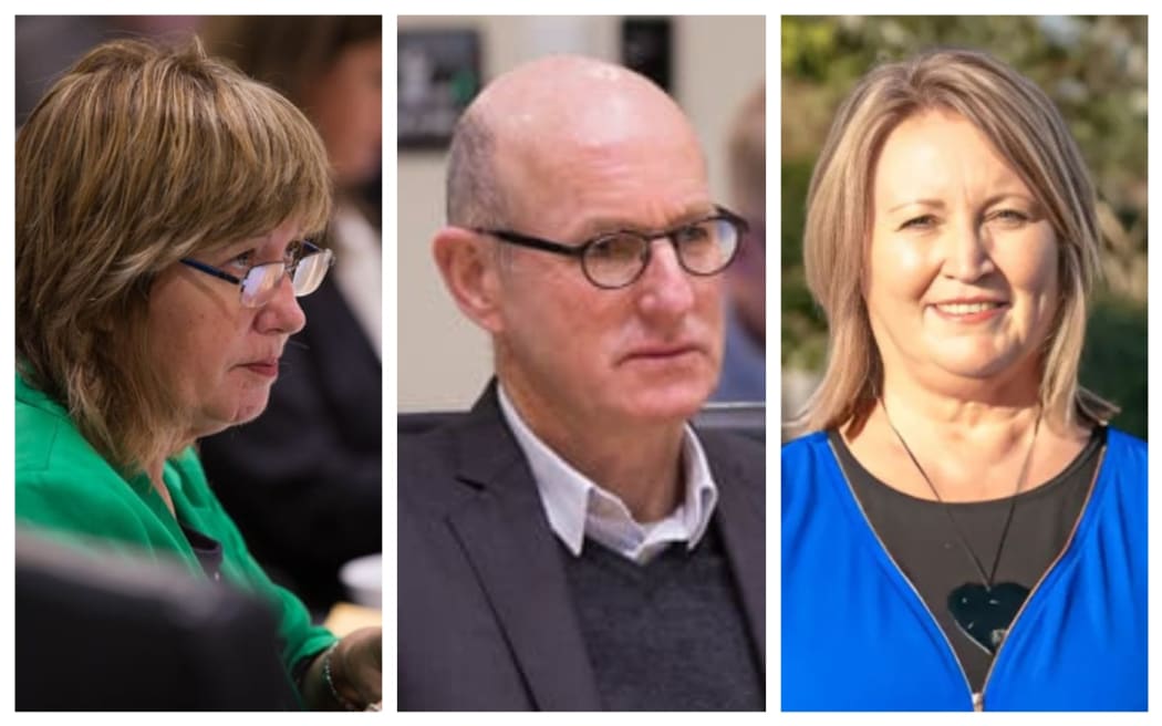 Retiring Auckland councillors Sharon Stewart, Chris Darby and Angela Dalton